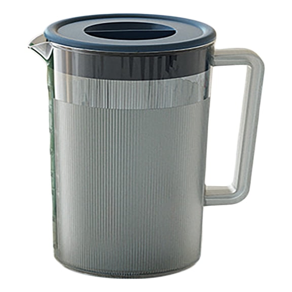 BPA-Free Plastic Water Pitcher with Lid, 1.75 Liter Transparent Beverage Jug for Hot & Cold Drinks, Iced Tea, Lemonade, Juice Container for Parties, Kitchen
