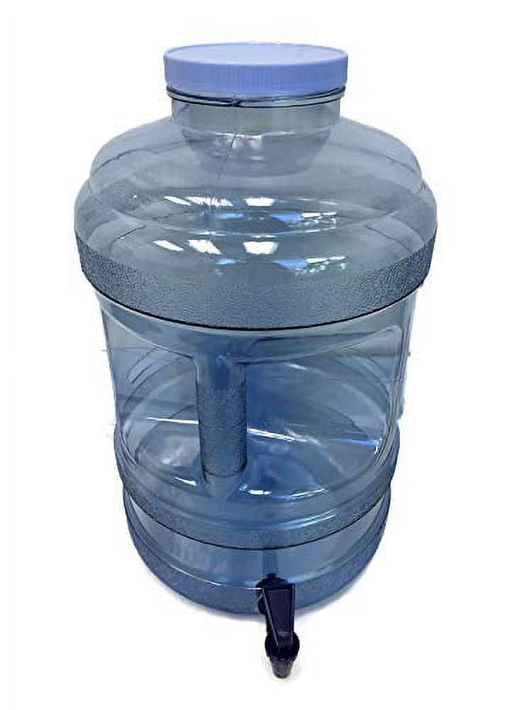 BPA-Free Reusable Food Grade Safe Tritan Leak-Proof Plastic Water Bottle Spigot Gallon Jug Container With Handle - Made in USA (5 Gallon Big-Wide Mouth)
