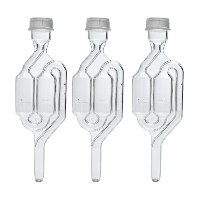 BPAFree SShaped Airlocks for Fermenting Wine and Beer Making Twin
