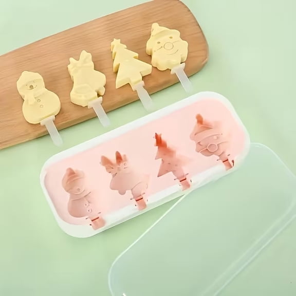 BPA Free Silicone Popsicle Molds - Fun Cartoon Shapes for Homemade Ice Cream and Popsicles | 1pc, 9.84x3.94x1.18 inches