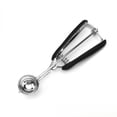 thumbnail image 1 of BPA-Free Stainless Steel Cookie Scoop, 1 TBSP Scooper #60, Soft Grip Handle, Easy Food Release, Create Even Portion Sizes, Multipurpose Kitchen Melon Baller, Meatball Spring Scoops, Black, 1 of 7