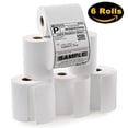 thumbnail image 1 of BPA Free Thermal Paper - 6 Rolls 4x6 Compatible Direct Thermal Shipping Labels Adhesive, 1 of 7
