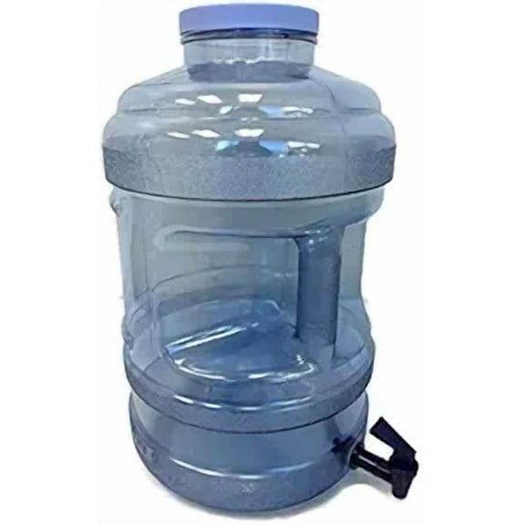 Tritan 5 Gallon Water Bottle BPA Free with Dispensing Valve, Big Mouth Design for Home Kitchen Sports Camping Emergency Storage Needs, Blue