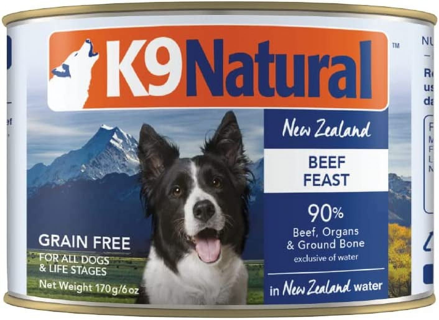  BPA & Gelatin Free Canned Dog Food Beef, 6oz (12 Pack)