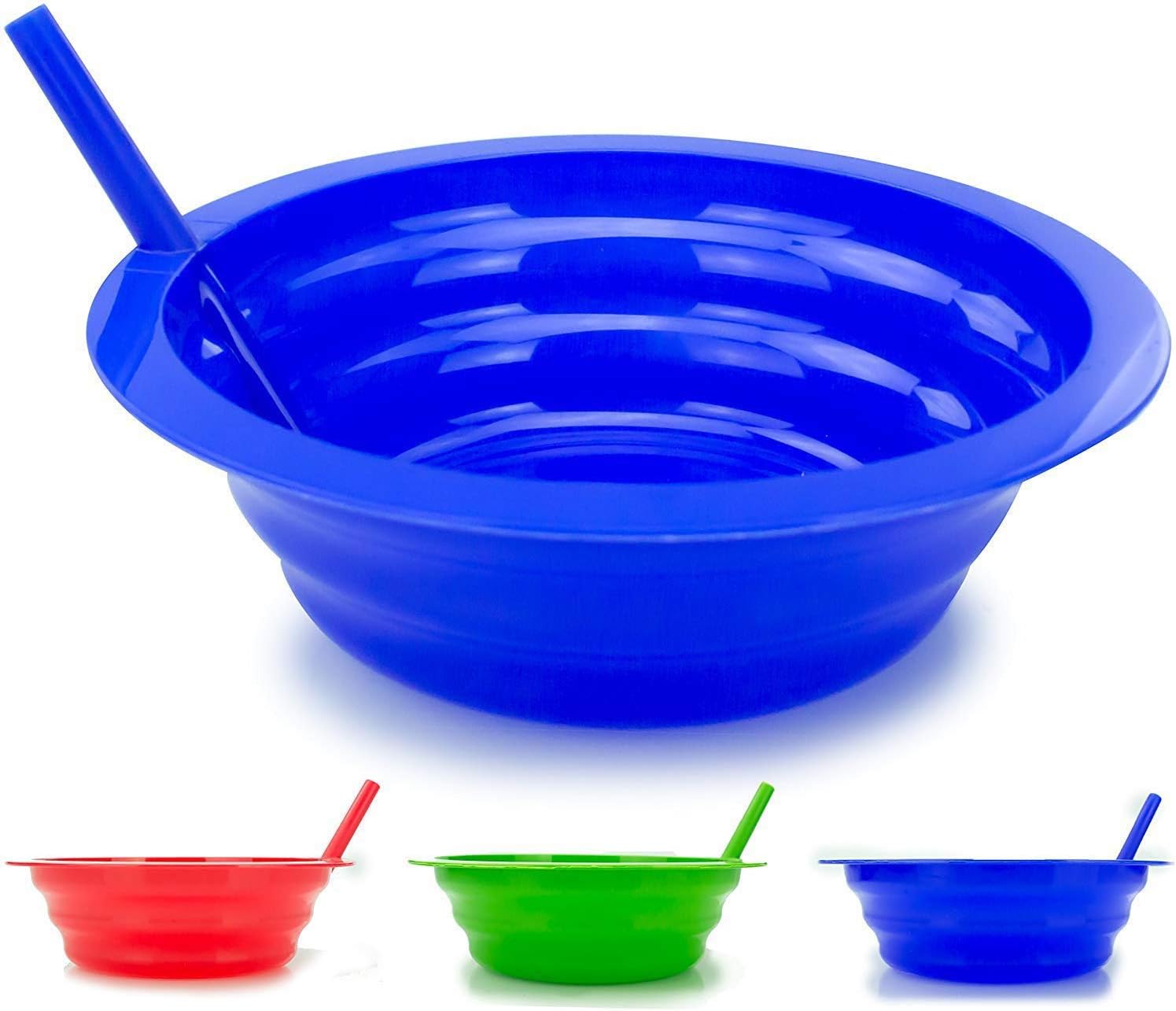 BPA Sippy Bowl Kids Cereal Bowls With Straw Built In! 6 Pack. ChildSafe & Perfect Soup Sipper