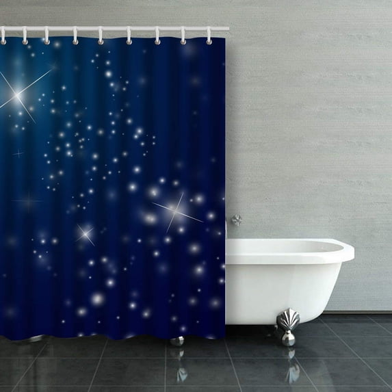 BPBOP Abstract Starry Night Sky Shower Curtain Bathroom Curtain 48x72 inches