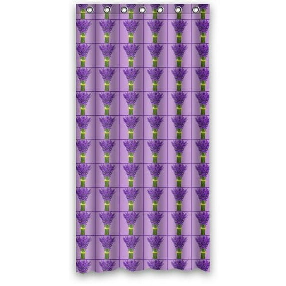 BPBOP Beautiful Bundles Of Lavender Flowers Pattern Waterproof Bathroom Fabric Shower Curtain 36x72 inches