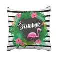 thumbnail image 1 of BPBOP Black Floral Bright Summer With Tropic Plants Exotic Flowers And Pink Flamingo Green Pillowcase Pillow Cushion Cover 18x18 inches, 1 of 1