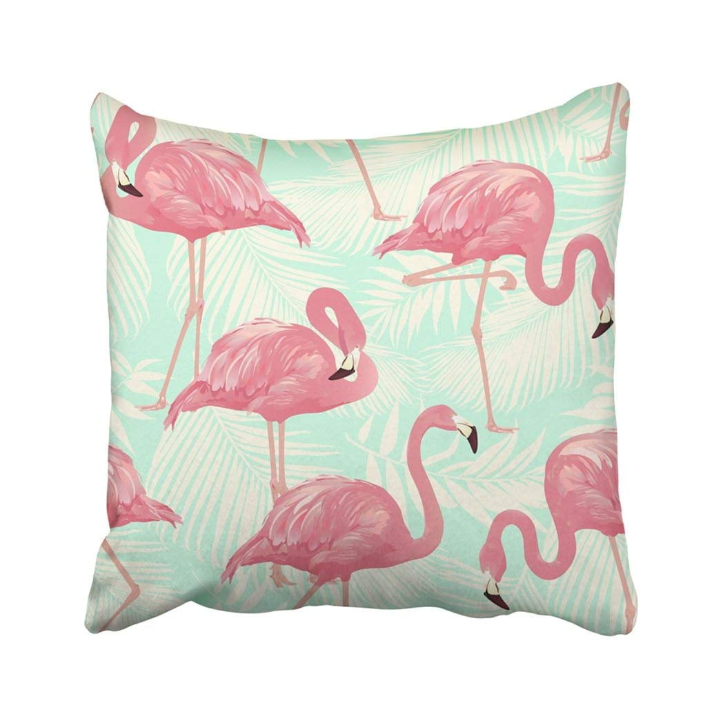 BPBOP Black Miami Flamingo Bird And Tropical Palm Pink Classic Beach ...