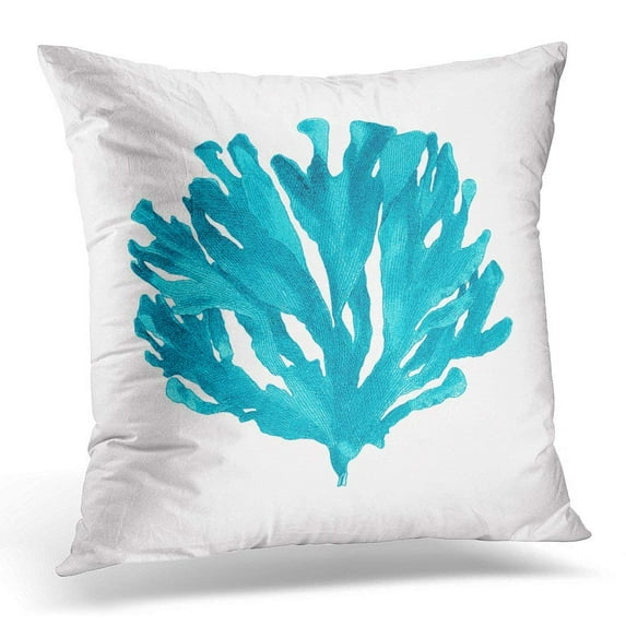BPBOP Blue Beach Turquoise Coral Marine Pillowcase Cushion Cover 16x16 inches