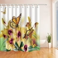 thumbnail image 1 of BPBOP Butterfly Decor Butterfly Dancing in Flowers Polyester Fabric Bathroom Shower Curtain 66x72 inches, 1 of 1