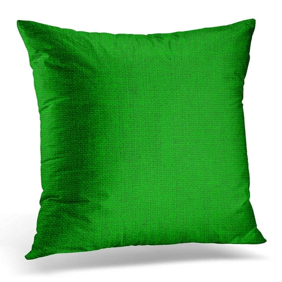 BPBOP Christmas Green Burlap Bright Plain Solid Color Juicy Pillowcase Cover 16x16 inch