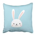 thumbnail image 1 of BPBOP Colorful Face Happy Easter Bunny Rabbit Character For With White Cute On Sky Blue Head Pillowcase 20x20 inch, 1 of 1