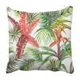 thumbnail image 1 of BPBOP Colorful Palm Beach Composition Of Tropical Leaves And Plants Pattern On Light Green Pillowcase 16x16 inch, 1 of 1