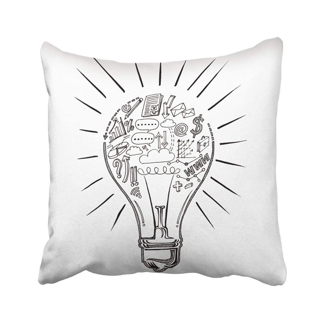 BPBOP Computer Lightbulb Ideas Concept Doodles Abstract Brain Bulb Creative Drawing Drawn