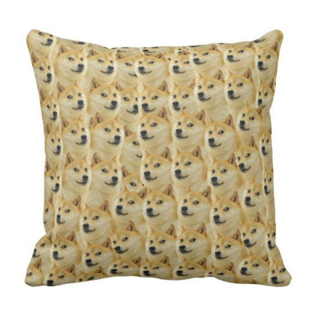 BPBOP Cute Dog Shibe Doge Fun and Funny Meme Memes Pillowcase Cover 16x16 inch