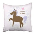 thumbnail image 1 of BPBOP Cute Of Pony Adorable With Floral Wreath And Little Horse Perfect For Children's Pillowcase 18x18 inch, 1 of 1