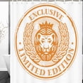 thumbnail image 1 of BPBOP Decor Shower Curtains Grunge Rubber Stamp Lion Head Word Signs Symbols Abstract Art Shower Curtain 60x72 Inches, 1 of 1
