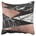 thumbnail image 1 of BPBOP Elegant Modern Marble Rose Gold Black Triangle Pillowcase Cushion Cover 20x20 inch, 1 of 1