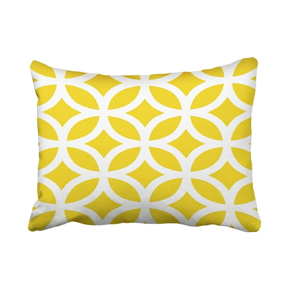 BPBOP Fabric Throw Pillows, 20" x 30 in, Yellow