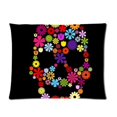 thumbnail image 1 of BPBOP Flower Skull in Colors Picture Pillow Case 20x30 inches Two Sides Print, 1 of 1