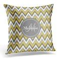 thumbnail image 1 of BPBOP Gray Zigzags Monogrammed Yellow Chevron Pattern Tribal Pillowcase Cushion Cover 20x20 inches, 1 of 1