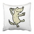 thumbnail image 1 of BPBOP Happy Dancing Dog Cartoon Party Animal Drawing Puppy Simple Character Cheerful Pillowcase Cover 18x18 inch, 1 of 1