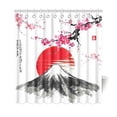 thumbnail image 1 of BPBOP Japan Sakura Branch Shower Curtain, Sun Fuji Mountain Polyester Fabric Shower Curtain Bathroom Sets with Hooks 66x72 Inches, 1 of 3