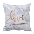 thumbnail image 1 of BPBOP Love Rose Gold and Faux Marble Pillowcase Throw Pillow Cover 16x16 inches, 1 of 1