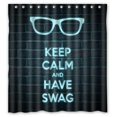 thumbnail image 1 of BPBOP Night Design KEEP CALM AND HAVE SWAG Shower Curtain Waterproof Polyester Fabric Bathroom Curtain 66x72 inch, 1 of 1