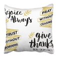 thumbnail image 1 of BPBOP Rejoice Always Pray Without Ceasing Give Thanks in All Circumstances Bible Scripture Gold and Black Pillowcase 16x16 inch, 1 of 1