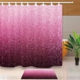 thumbnail image 1 of BPBOP Romantic Squin Festival Decor Pink Glitter Texture for Valentine's Day Shower Curtain 66x72 inches with Floor Doormat Bath Rugs 15.7x23.6 inches, 1 of 1