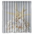 thumbnail image 1 of BPBOP Sea Star Shell Pearl Waterproof Bathroom Fabric Shower Curtain 66x72 inches, 1 of 1