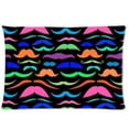 thumbnail image 1 of BPBOP Seamless Pattern Of Colorful Mustache Pillow Cases 20x30 inches Two Sides Print, 1 of 1
