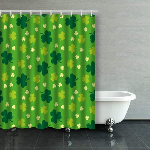 BPBOP Shamrock Clover Cut Paper Shadowbanner Shower Curtains Bathroom Curtain 60x72 Inch