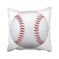 thumbnail image 1 of BPBOP Softball Baseball Is Of In White Leather With Red Stitches Ball Game Activity Equipment Pillowcase Throw Pillow Cover Case 18x18 inches, 1 of 2