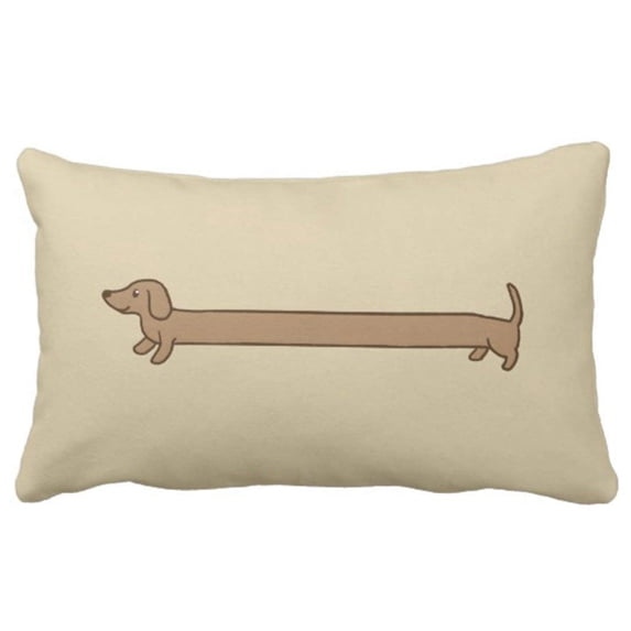 BPBOP Super Long Dachshund Pillowcase Throw Pillow Cover 20x30 inches