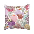 thumbnail image 1 of BPBOP Underwater Natural Coral Reef Vivid Clam And Swimming Tropical Fishes On White Undersea Pillowcase Throw Pillow Cover Case 18x18 inches, 1 of 2