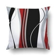 thumbnail image 1 of BPBOP Vertical Wavy Black White Gray And Red Stripes Pillowcase Pillow Cushion Cover 18x18 inches, 1 of 1