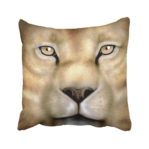 BPBOP Vintage Lion Face Africa African Animal Gallery Big Book Carnivore Pillowcase Cover 16x16 inch