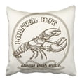 thumbnail image 1 of BPBOP Vintage Seafood Restaurant Retro Emblem Dinner Fresh Lobster Food Sea Animal Beautiful Claw Pillowcase Pillow Cushion Cover 16x16 inch, 1 of 1