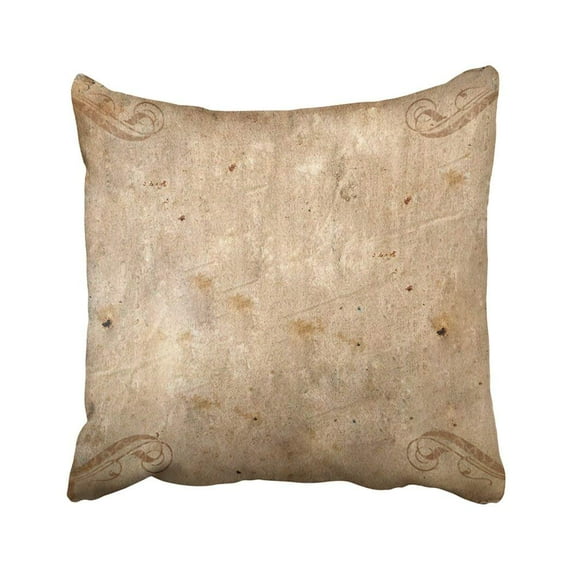 BPBOP Western Vintage Old Victorian Design Scroll Border Ancient Age Aged Antique Blank Pillowcase Throw Pillow Cover Case 18x18 inches