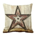 thumbnail image 1 of BPBOP Wooden Rustic Country Western Star Barn Cabin Pillowcase Cushion Cover 18x18 inches, 1 of 1