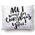 thumbnail image 1 of BPBOP Xmas All I Wand For Christmas Is You Funny Saying Christmas Greeting Black Brush Calligraphy On Stars Pillow Case Cushion Cover Case Throw Pillow Case 20x30 inches, 1 of 1