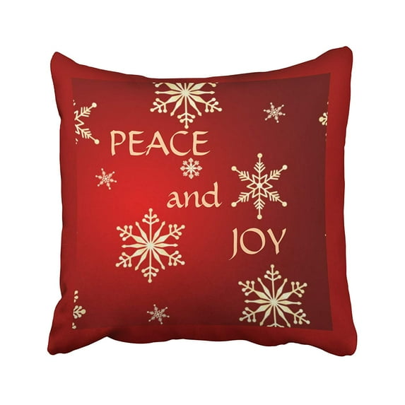 BPBOP Xmas Happy New Year Snowflakes Peace Joy Christmas Pillowcase Pillow Cushion Cover 20x20 inches