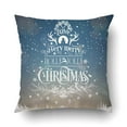thumbnail image 1 of BPBOP Xmas Have A Very Merry Holly Jolly Christmas Vintage Typographical Pillow Case Cushion Cover Case Throw Pillow Case 18x18 inches, 1 of 1