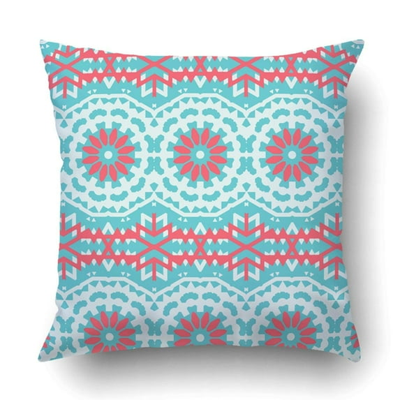 BPBOP ethnic colorful bohemian abstract flowers Geometric Moroccan Aztec Pillowcase Throw Pillow Cover Case 18x18 inches