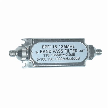 BPF118-136MHz Bandpass Filter 50ohm Band Pass Filter SMA interfaces 0.1W Power