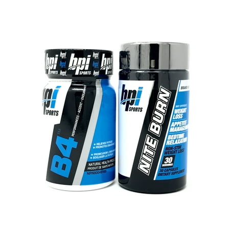 BPI B4 30 Capsules + Nite Burn 30 Capsules Fat Burner Combo Stack - Dietary Supplement
