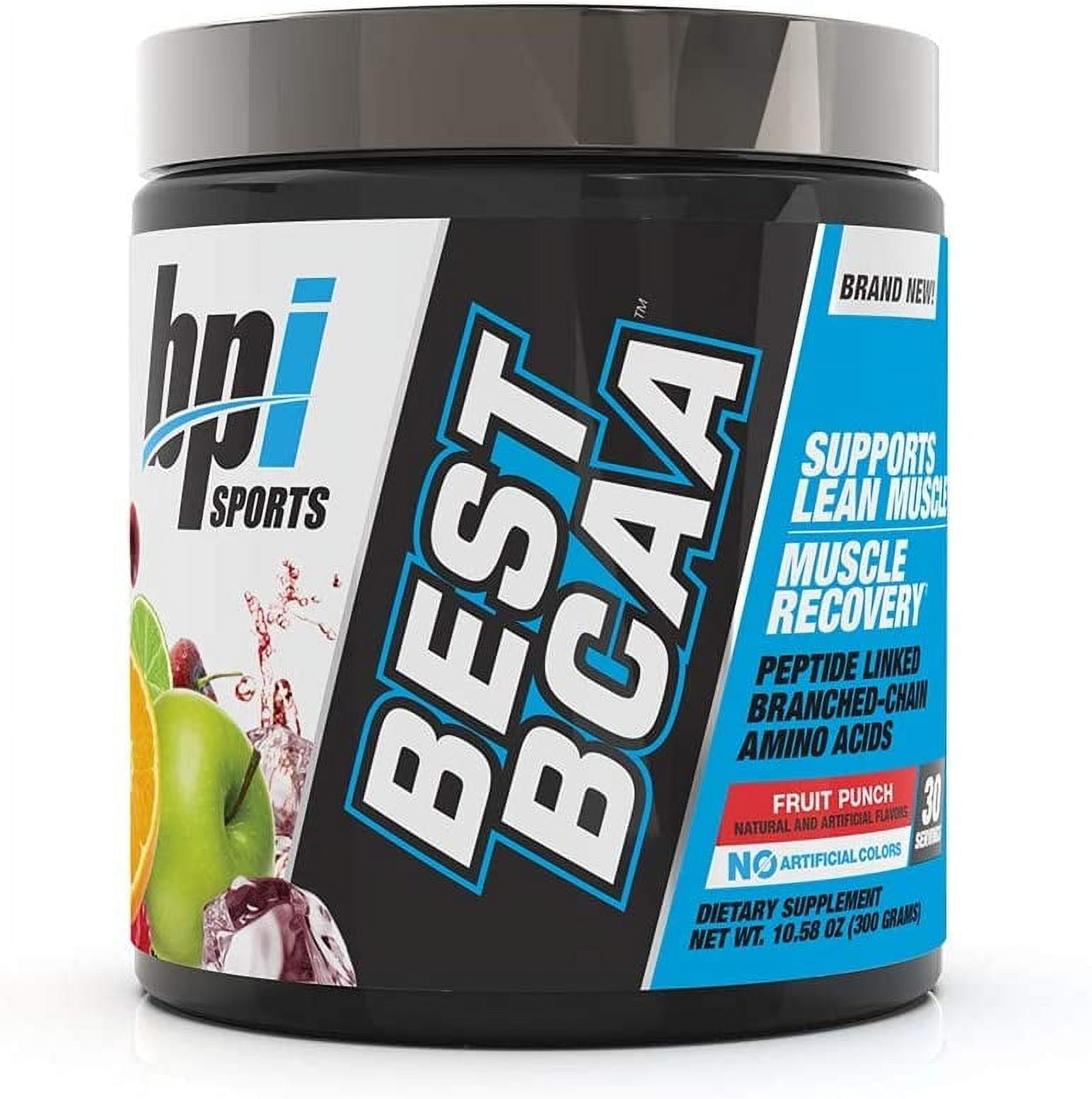 BPI Sports - Best BCAA Powder Peptide Linked Branched Chain Aminos Fruit Punch - 10.58 oz.